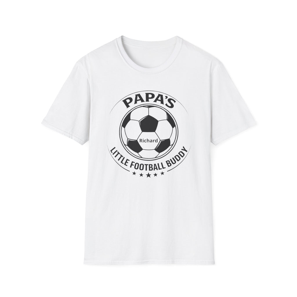 Papa’s Little Football Buddy T-Shirt — Personalized Soccer Dad Tee