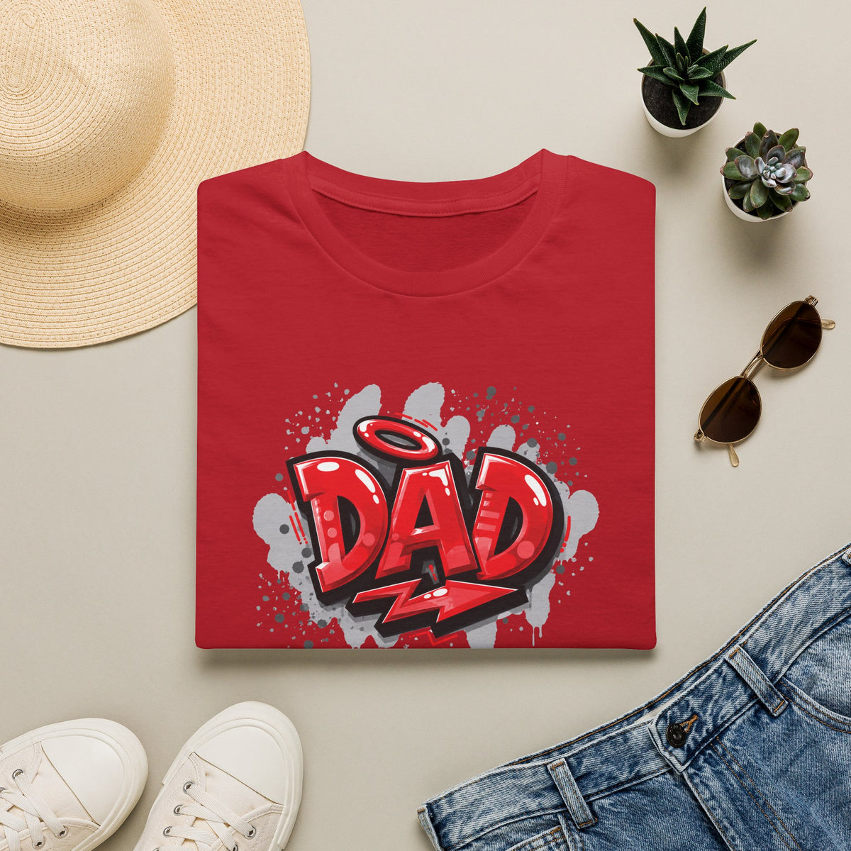 Dad Red Graffiti T-Shirt