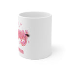 MOMMY Personalized Pink Balloon Eyelashes Mug