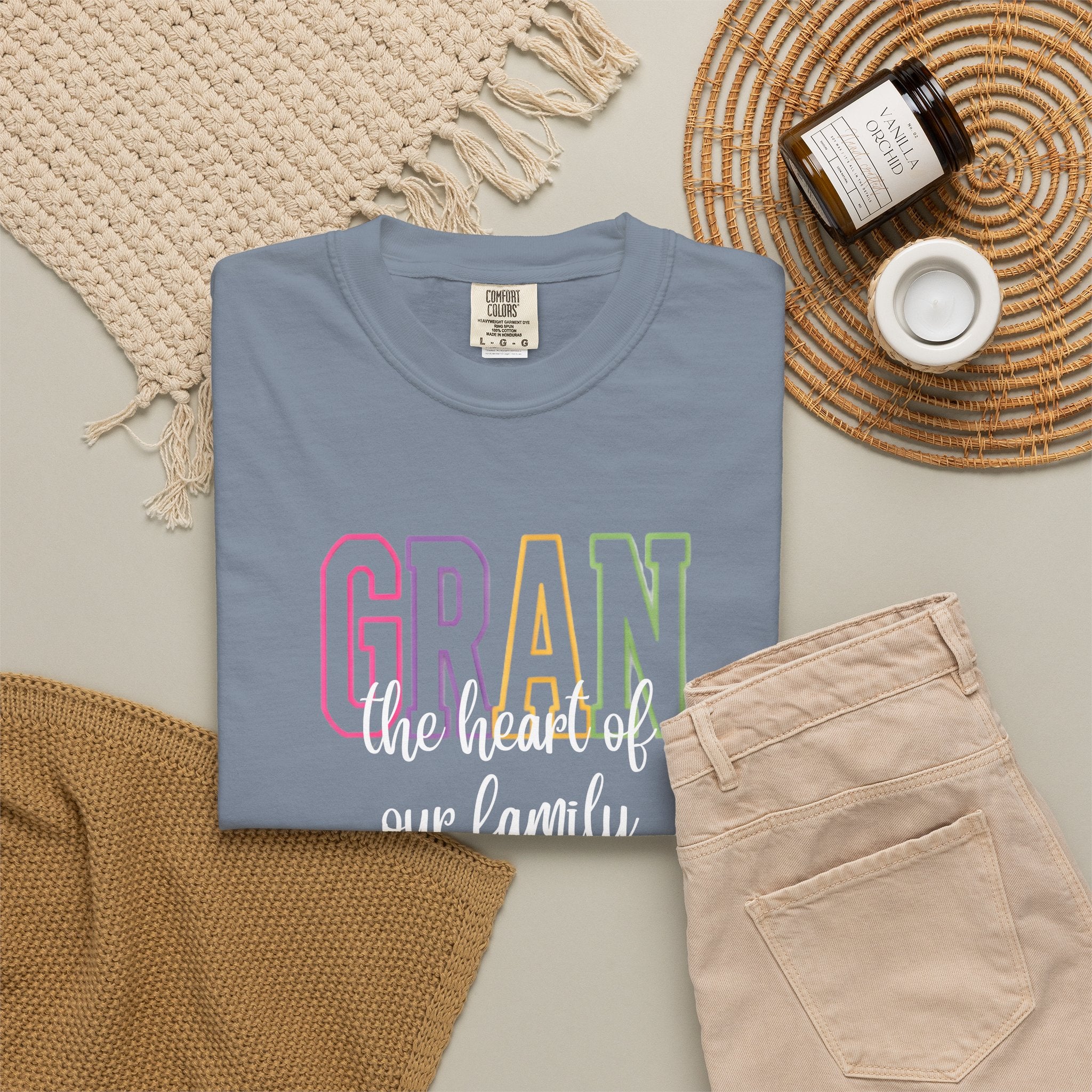 Gran The Heart of Our Family T-Shirt — Grandma Gift, Mother's Day, Family Life Tee