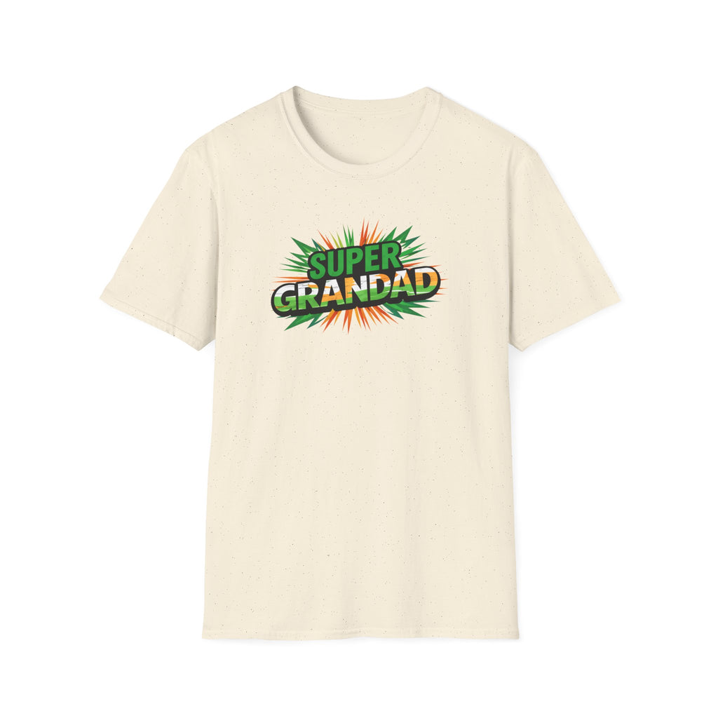 Super Grandad Ireland Flag/Irish themed T-Shirt — Retro Comic Style Gift for Grandpa (Father's Day, Birthday)