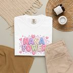 Nana Power T-Shirt — Playful Retro Heart Graphic for Grandmother Gifts