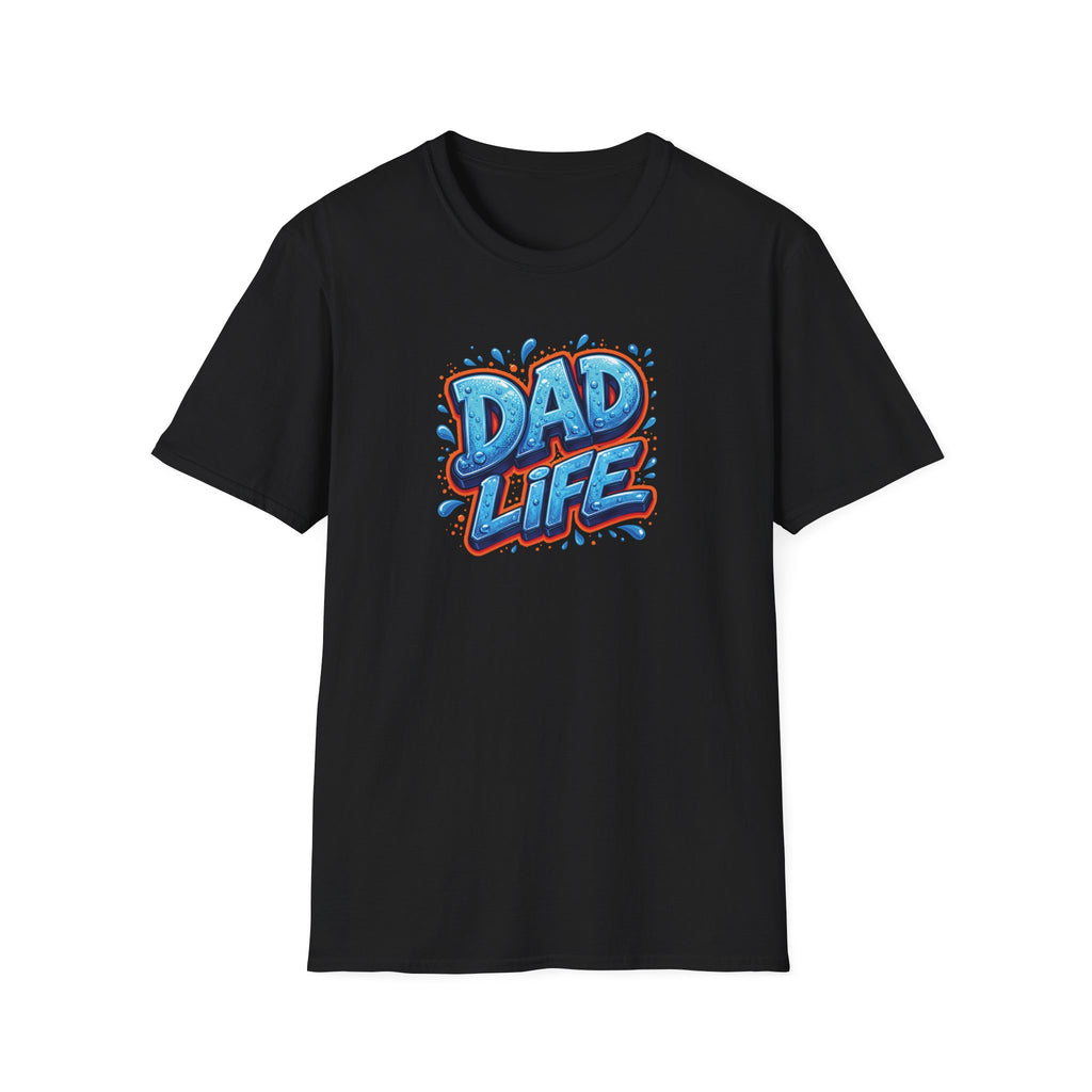 "Dad Life" Blue Graffiti Father T-Shirt
