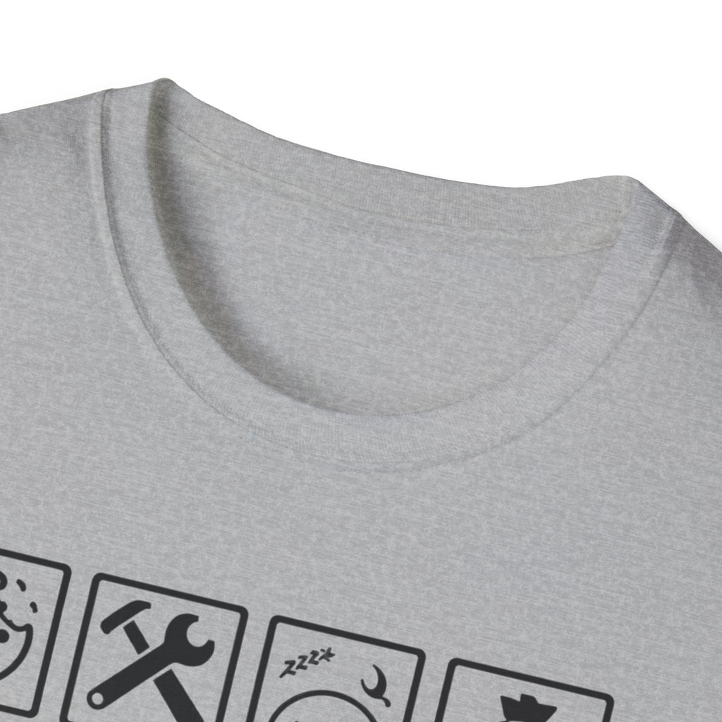 Grandad Warning T-Shirt — 'Warning: Spoils Grandkids & Hands Out Biscuits' Funny Grandpa Shirt