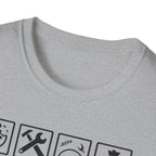 Grandad Warning T-Shirt — 'Warning: Spoils Grandkids & Hands Out Biscuits' Funny Grandpa Shirt