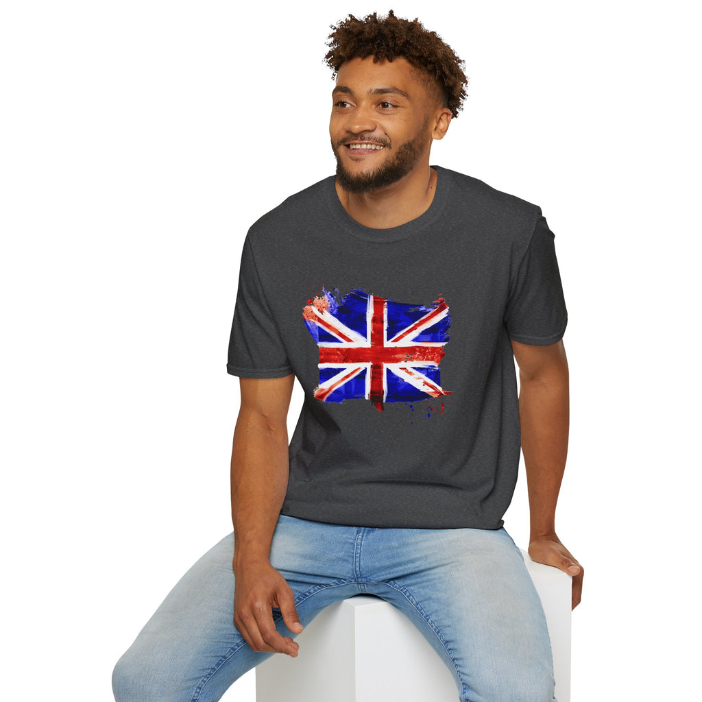 Union Jack Paint Brush UK Flag T-Shirt — British Pride Graphic Tee