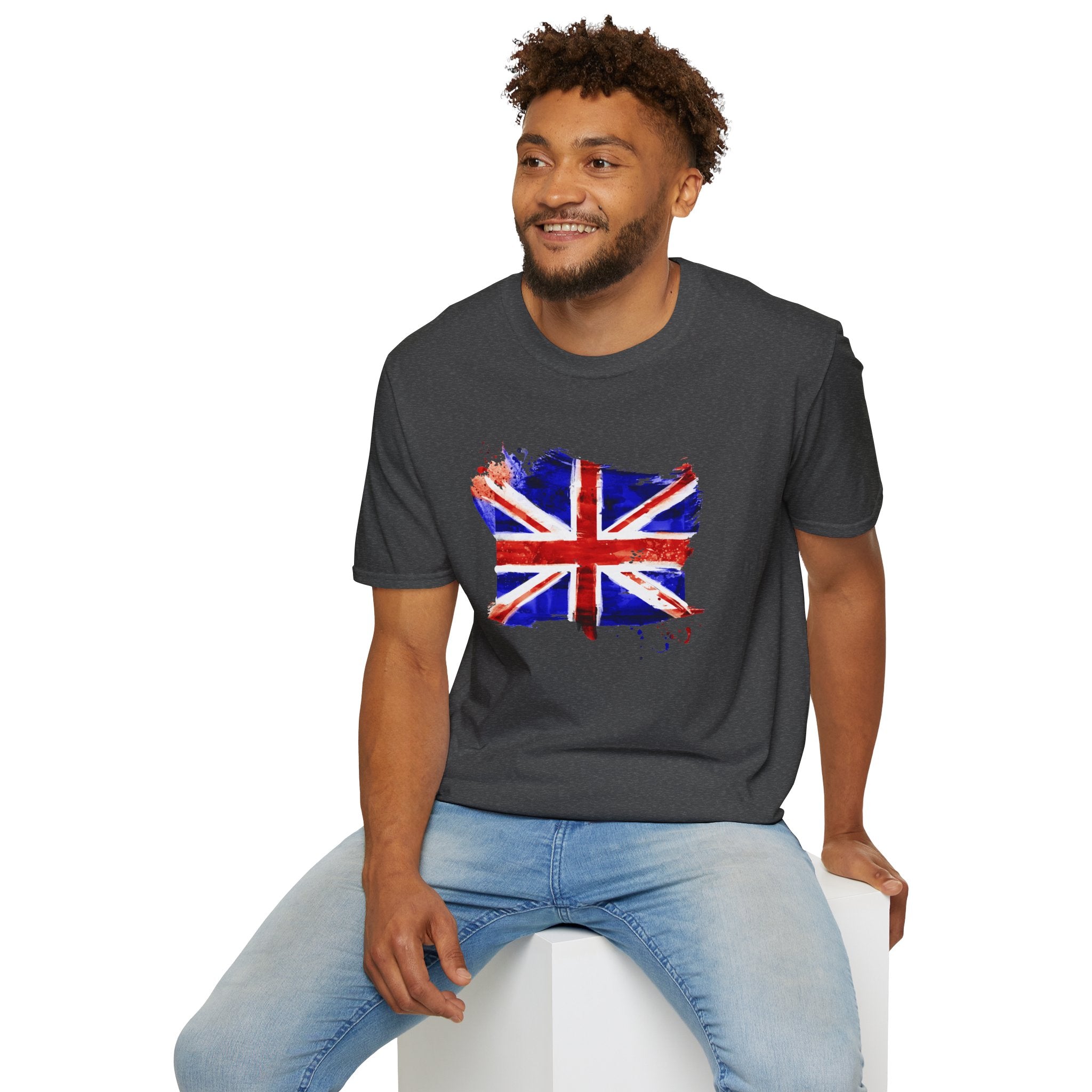 Union Jack Paint Brush UK Flag T-Shirt — British Pride Graphic Tee