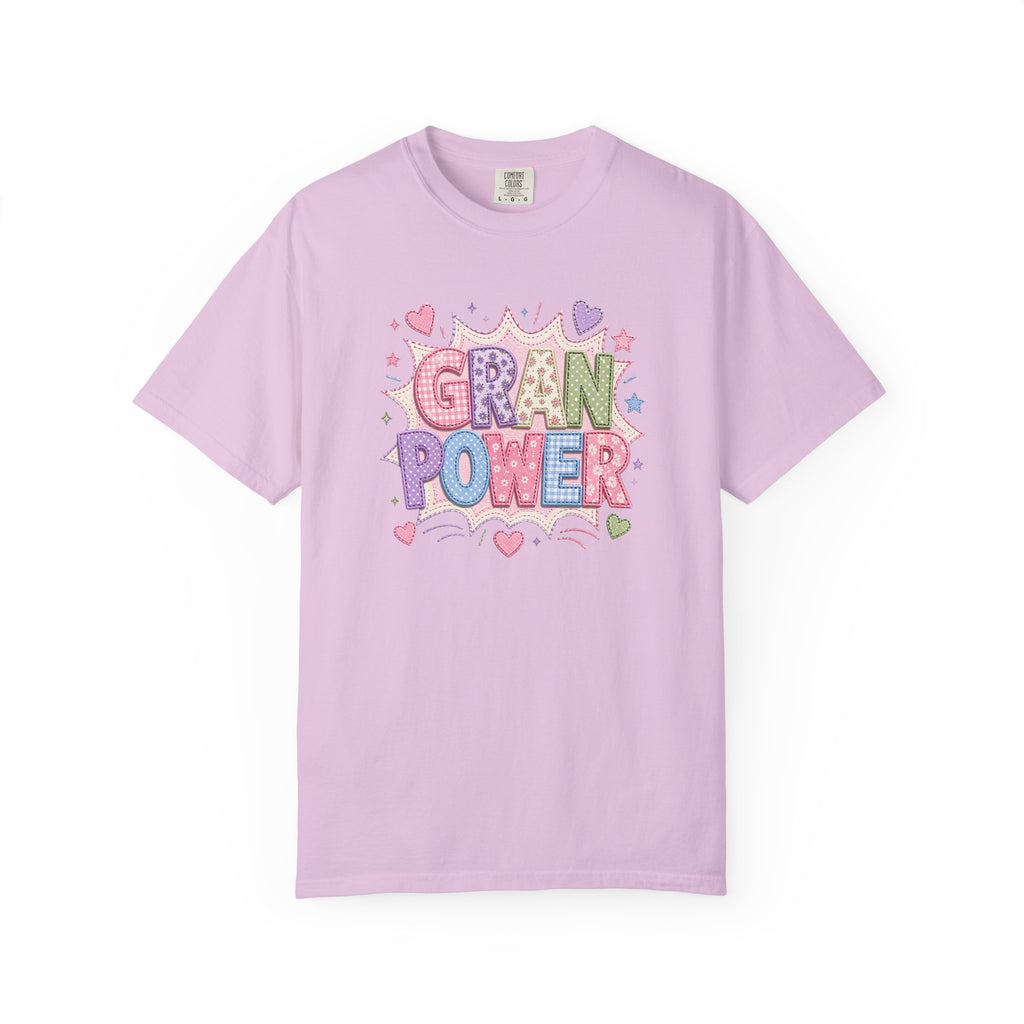 Gran Power T-Shirt — Cute Pastel 'Gran Power' Graphic Tee for Grandparents, Mother's Day Gift