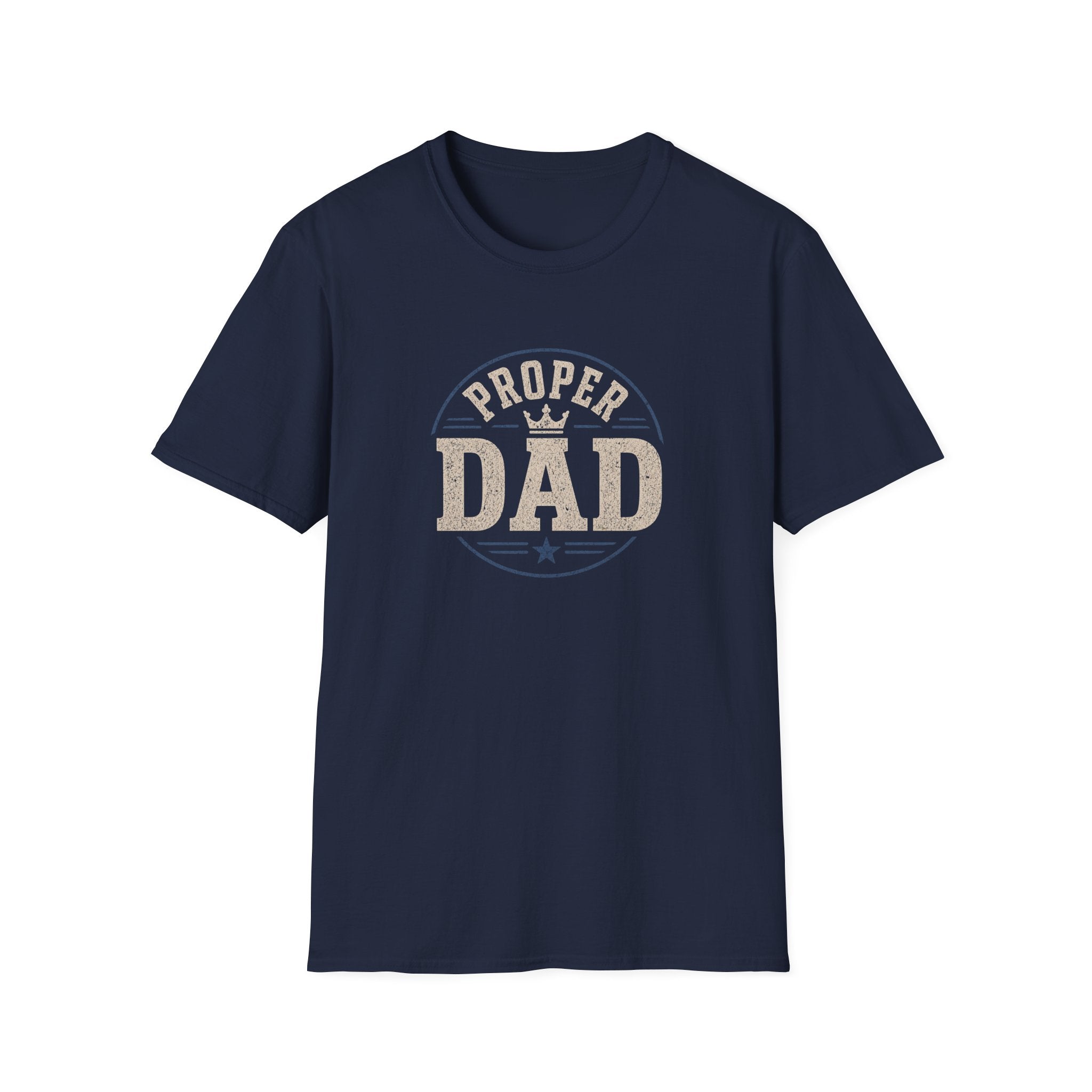 Proper Dad T-Shirt – Vintage Crown Father's Day Tee for Proud Dads
