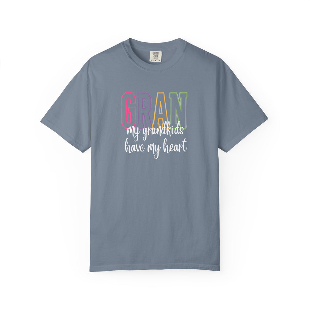 T-Shirt — "Gran my grandkids have my heart" Pastel Graphic Grandma Tee