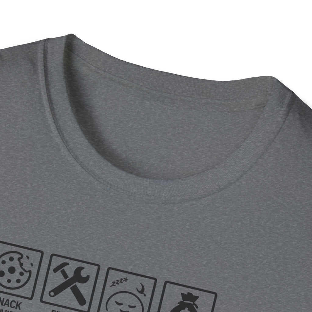 Funny Grandad T-Shirt — Spoils Grandchildren, Loves Biscuits & Hugs