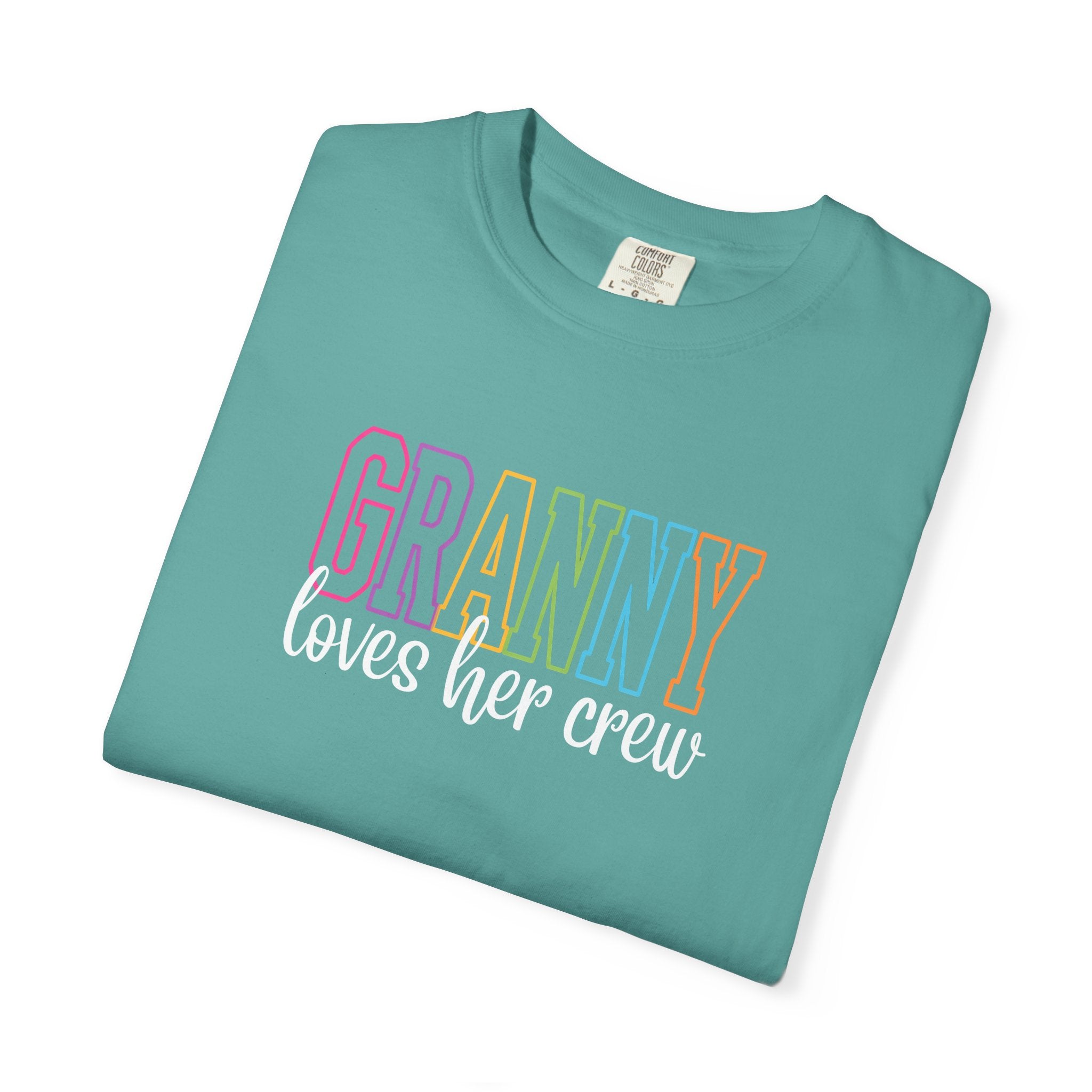 Grandma Loves Her Crew T‑Shirt — Pastel Family Grandma Tee