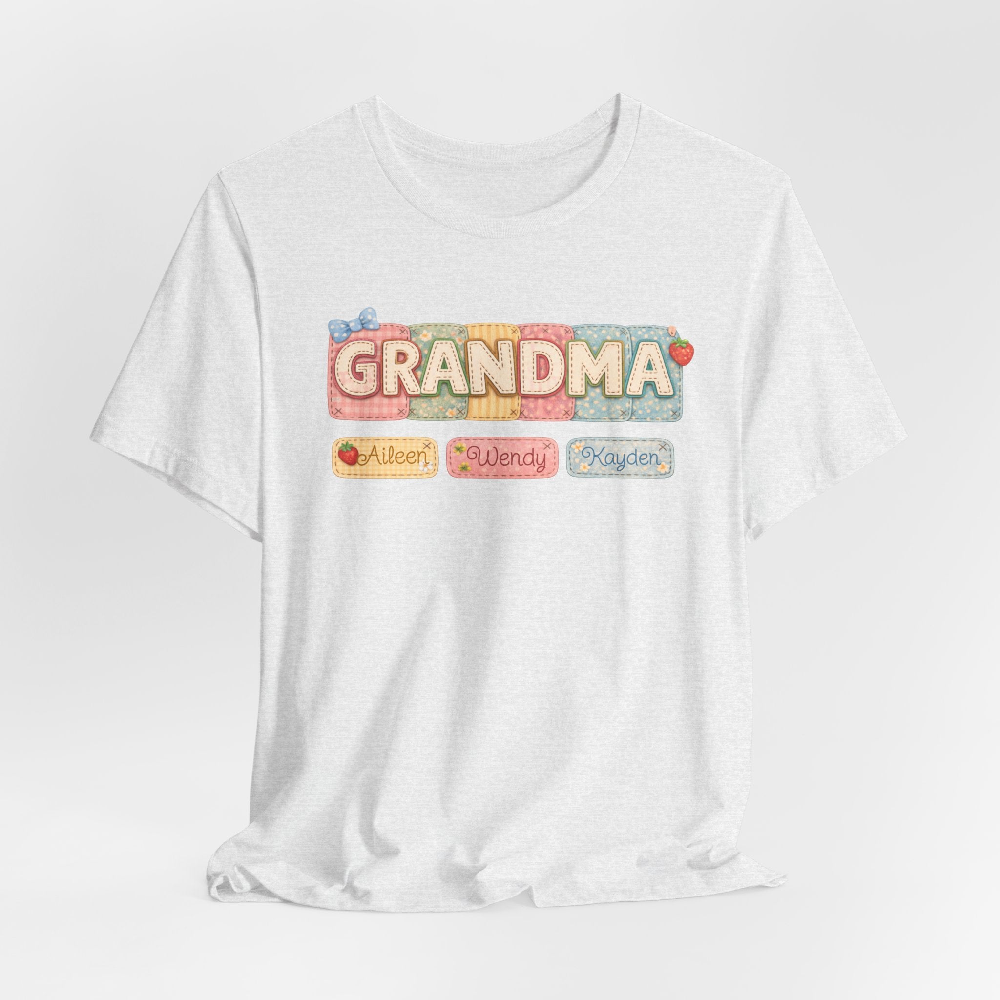 Grandma Floral Retro Tee — "Grandma" Names Design (Aileen • Wendy • Peyton)