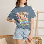 Grandma's Club T-Shirt — Cute Floral 'Grandma's Club' Rules Tee