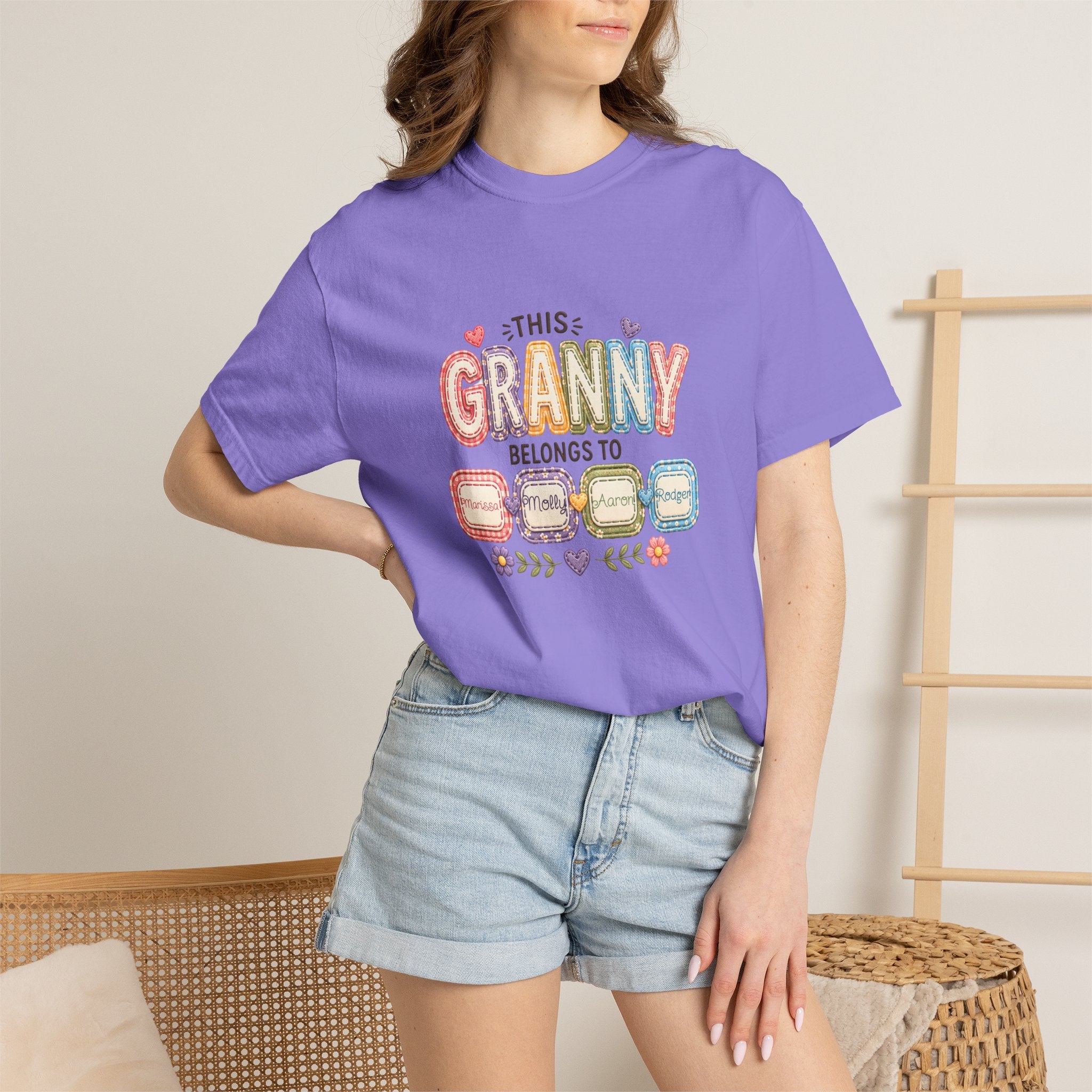 Granny Belongs To Grandkids T-Shirt — Cute Floral Grandma Gift