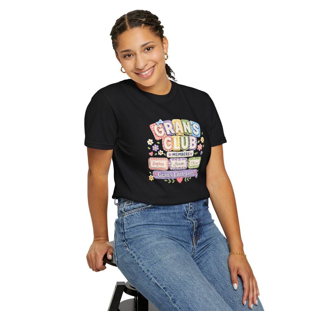 Grans Club T-Shirt – Personalized ‘Grans Club’ Family Names Tee