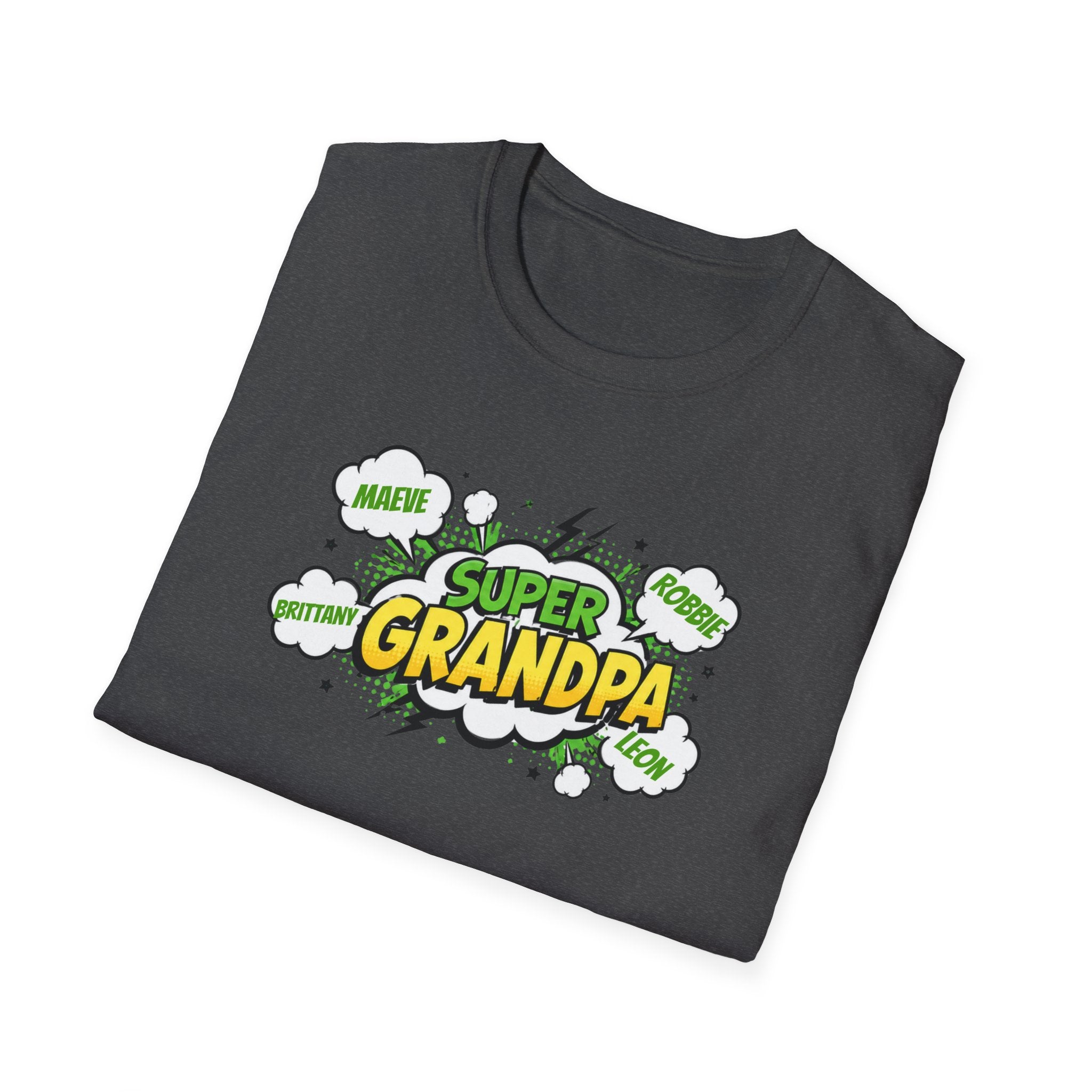 Super Grandpa T-Shirt – Comic Book Style Grandfather Gift