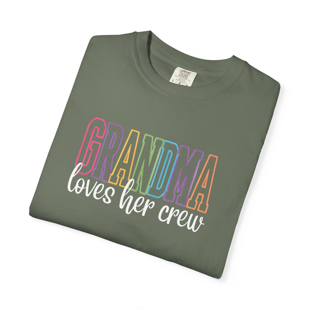 Grandma Pastel Rainbow T-Shirt — 'GRANDMA' Retro Lettering Tee