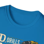 Drills and Damage Dad T-Shirt – Funny Father’s Day Tool Lover Tee