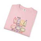 Nana Family Name T-Shirt — "This Nana Belongs To" Floral Grandma Gift