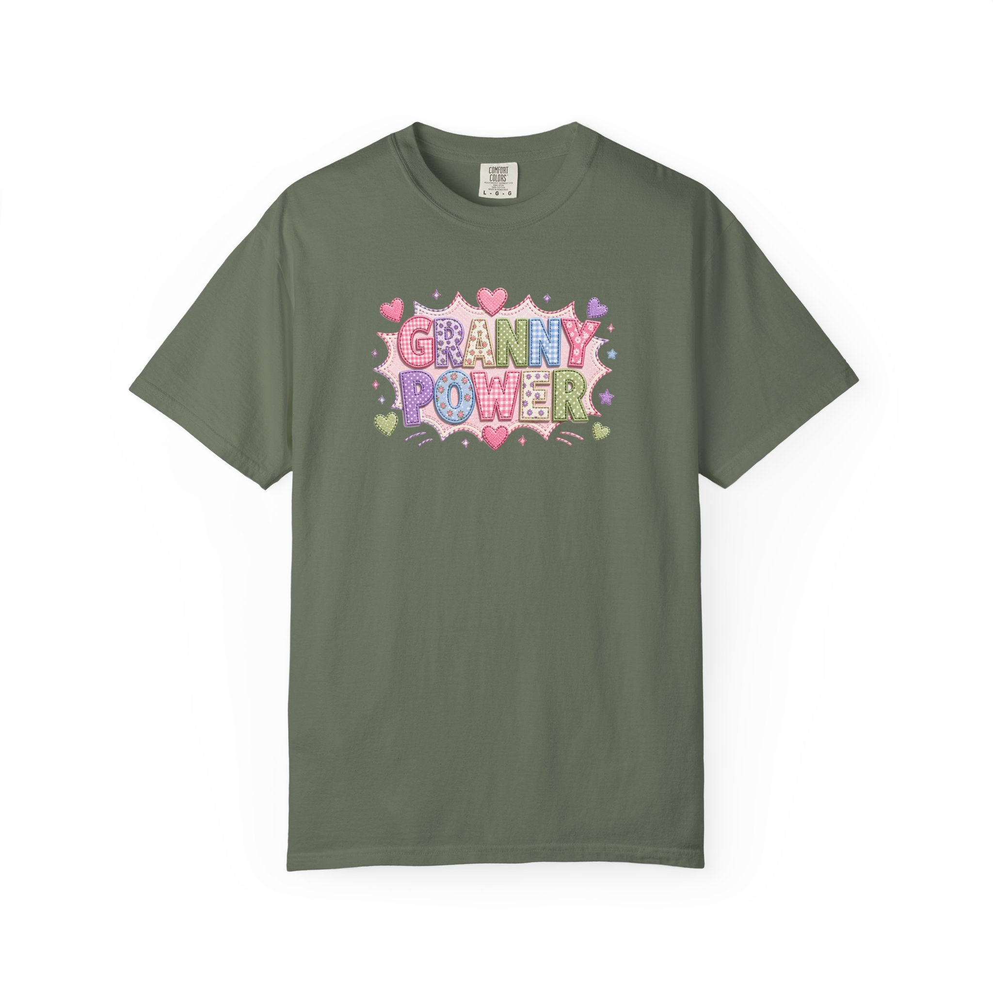 Granny Power T-Shirt — Retro Heart Graphic Tee for Grandmas