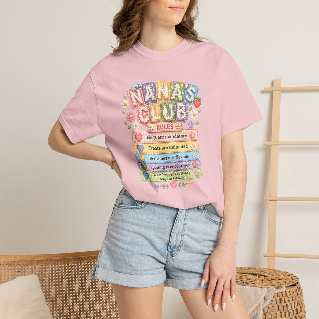 Nana's Club T-Shirt — Cute Floral Grandma Rules Tee