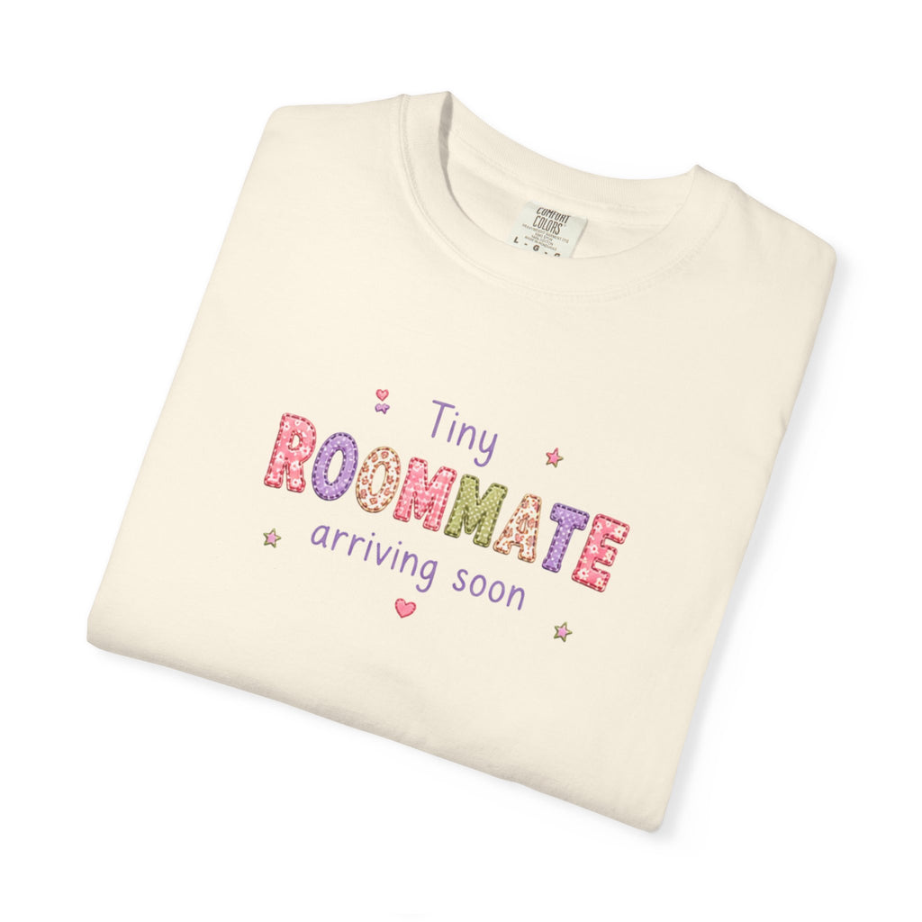 Tiny Roommate Pregnancy Announcement T-Shirt