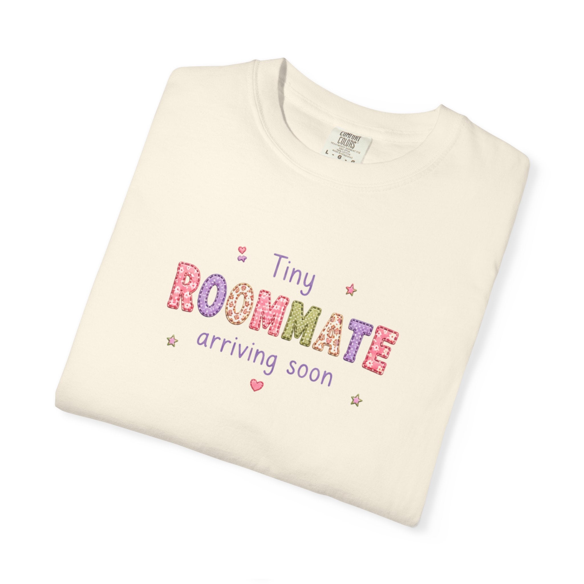 Tiny Roommate Pregnancy Announcement T-Shirt