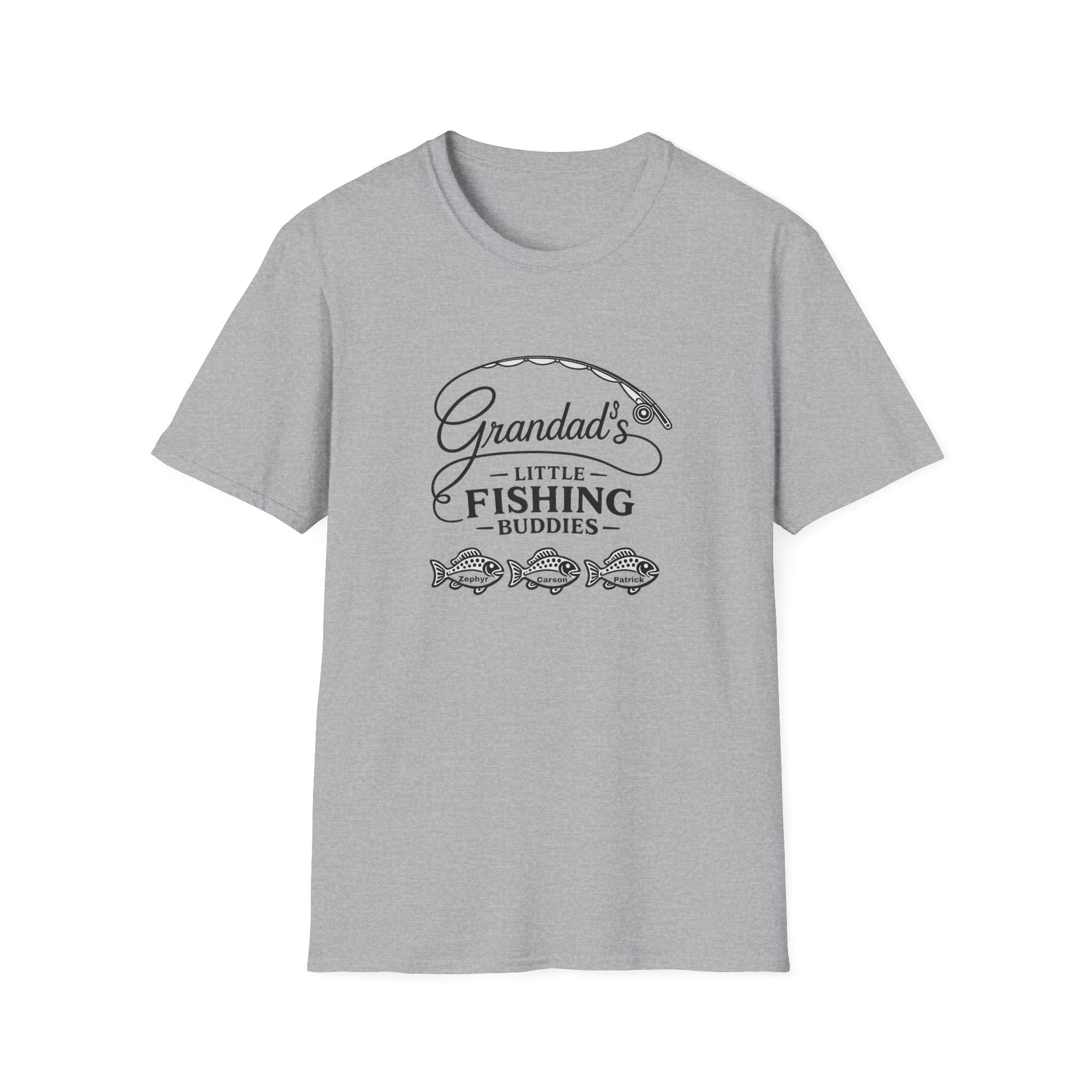 Granddad's Little Fishing Buddies T-Shirt — Grandpa & Kids Fishing Gift