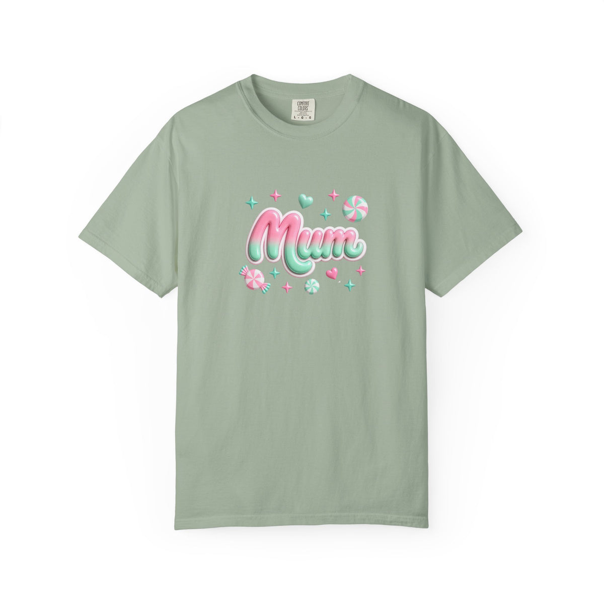 Mum Pastel Candy Script T-Shirt