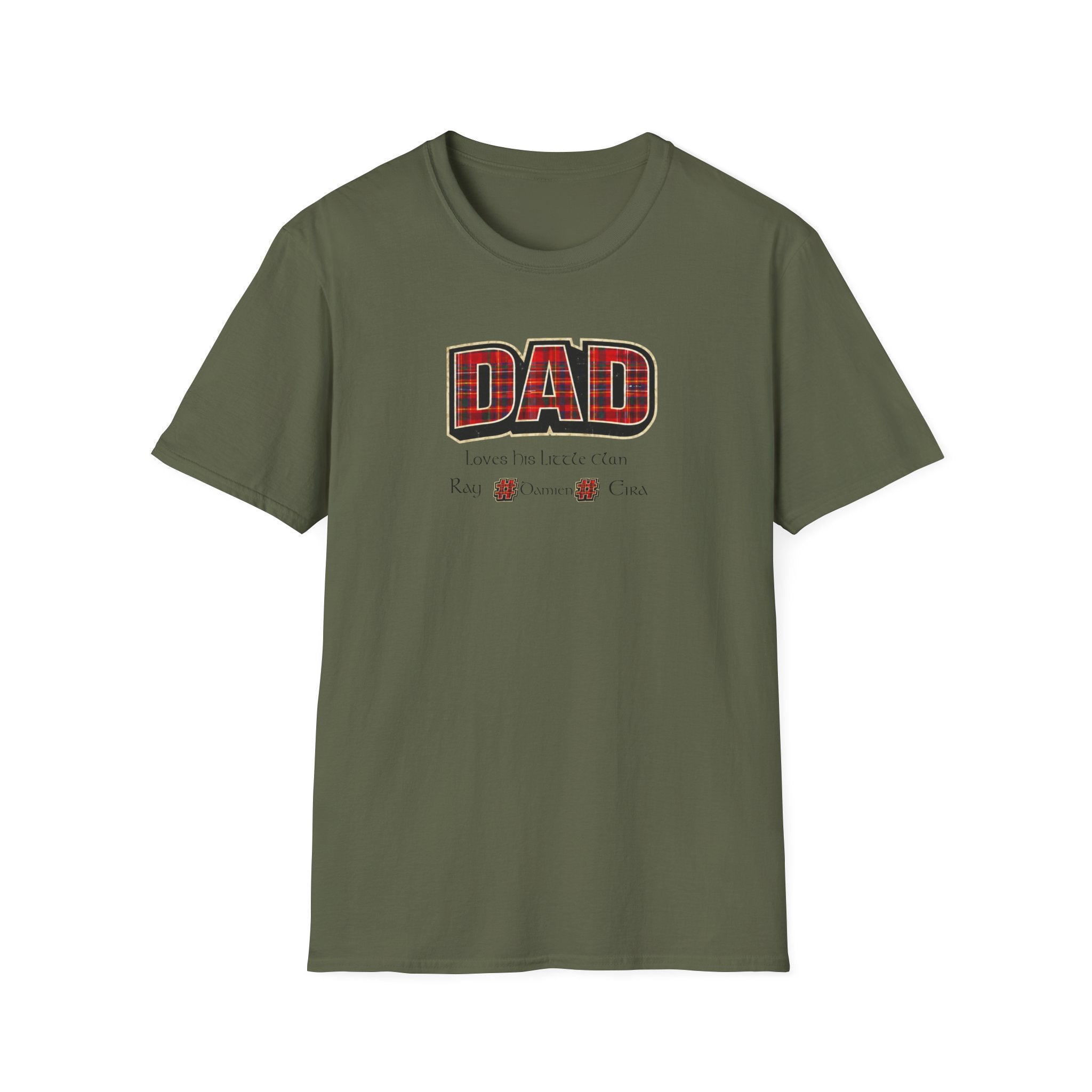Dad Plaid Design T-Shirt – Rustic Father’s Day Gift