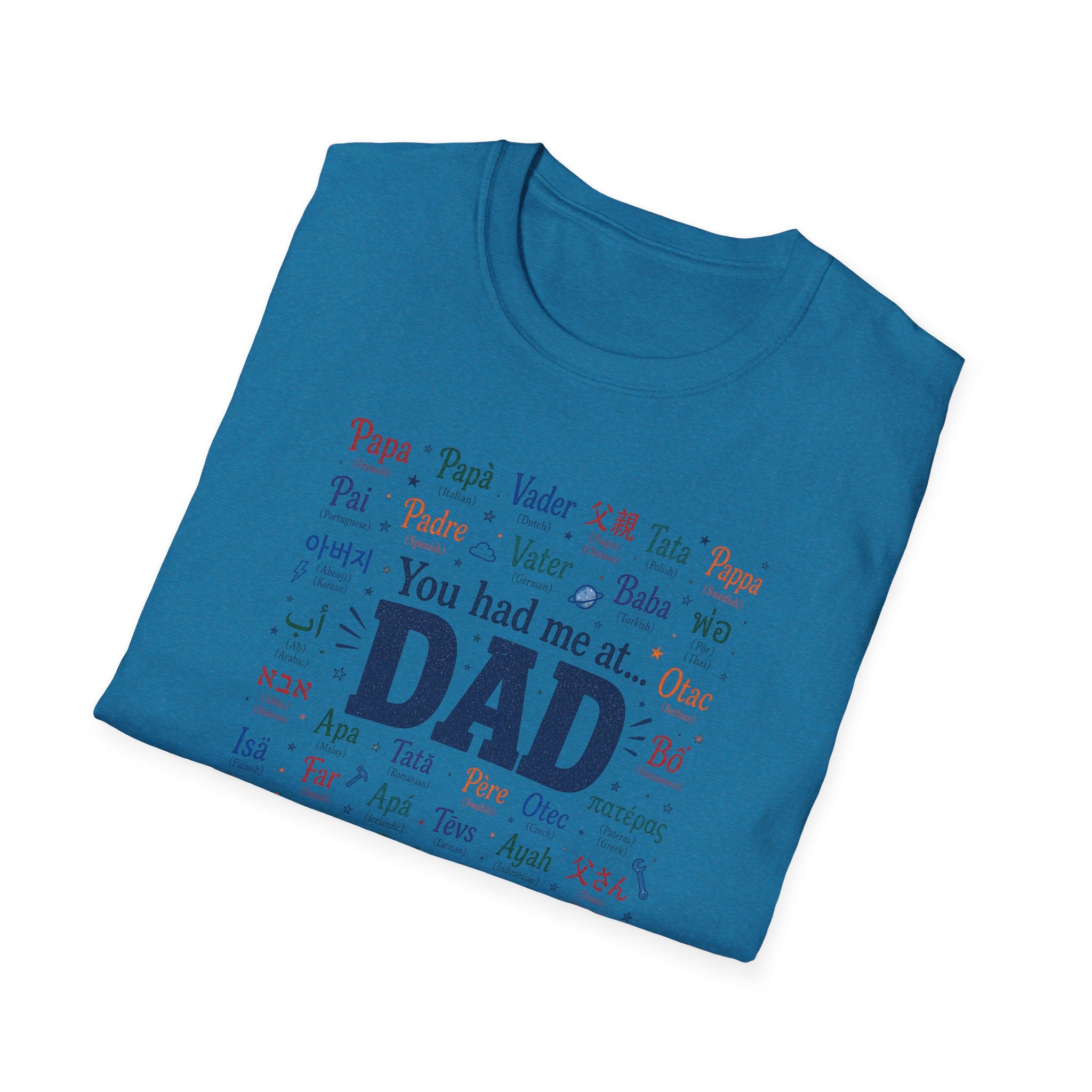 You Had Me At Dad T-Shirt — Fathers Day Gift Tee with 'Dad' Typography
