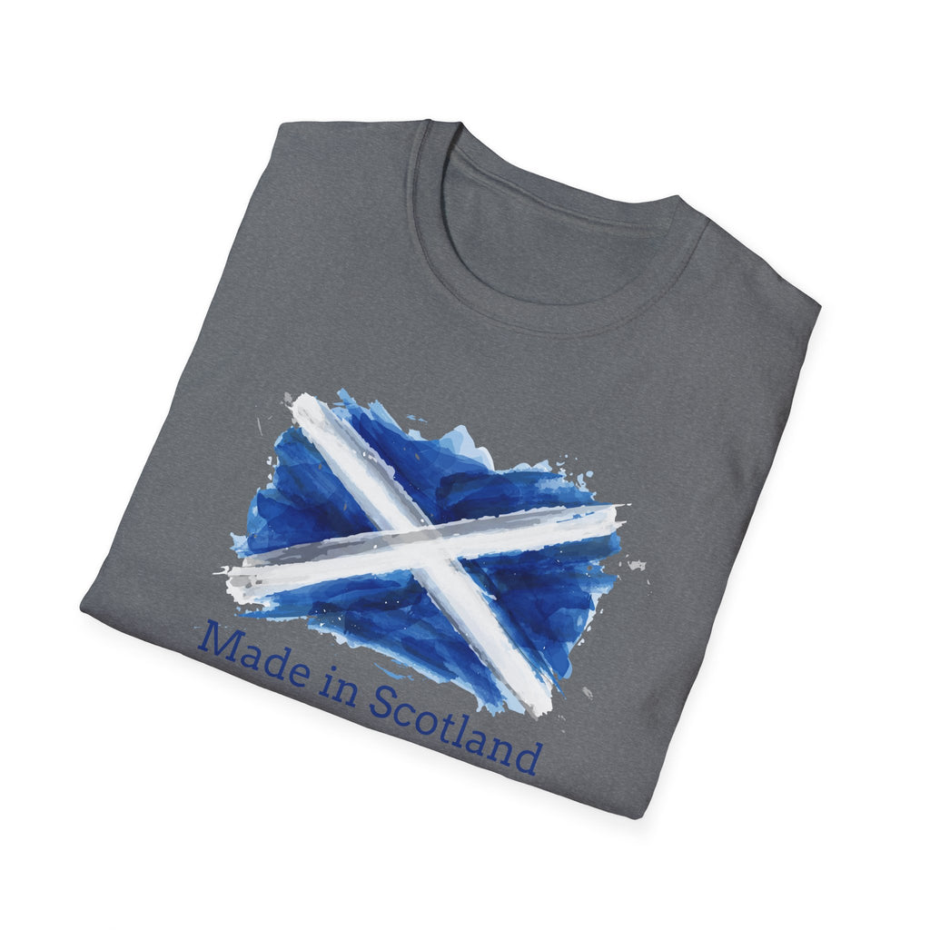 Made in Scotland T-Shirt — Watercolor Saltire Flag Tee