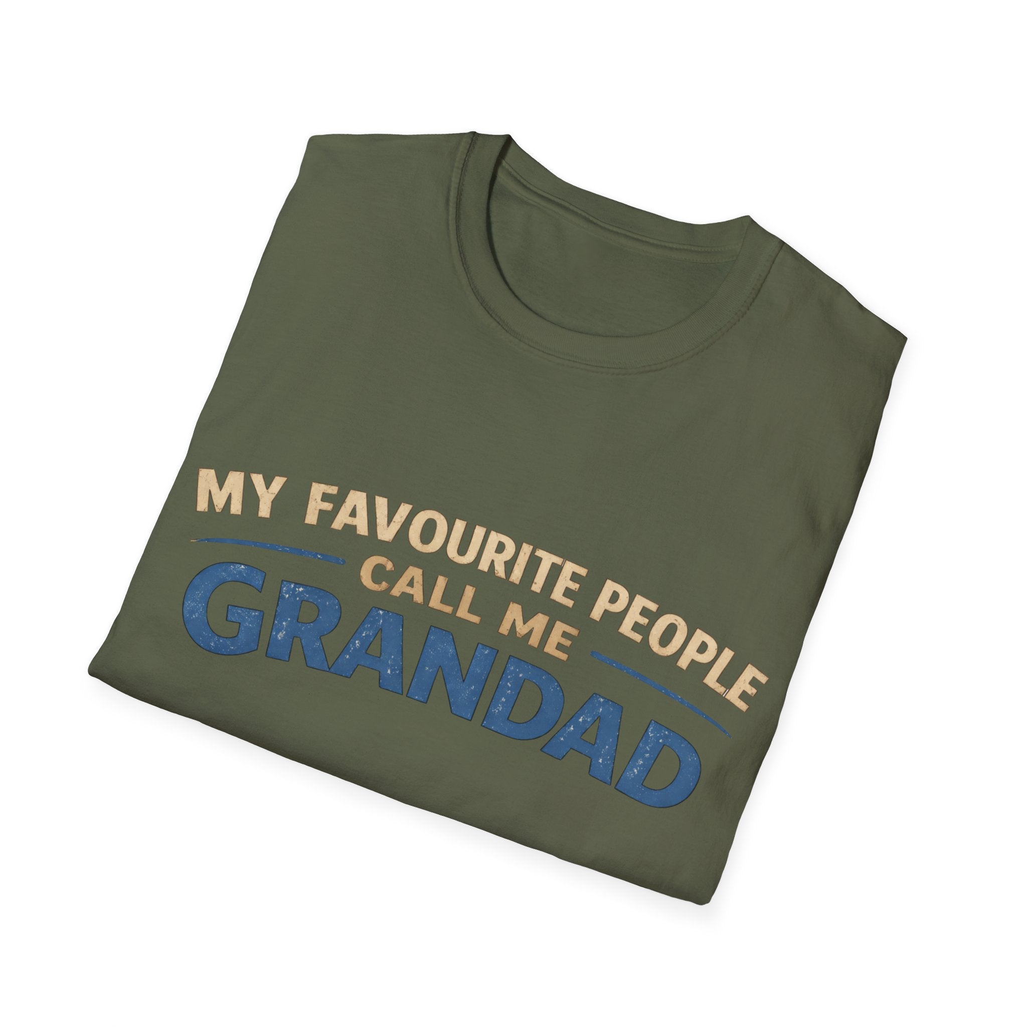 Grandad T-Shirt – “My Favourite People Call Me Grandad” Casual Grandpa Tee