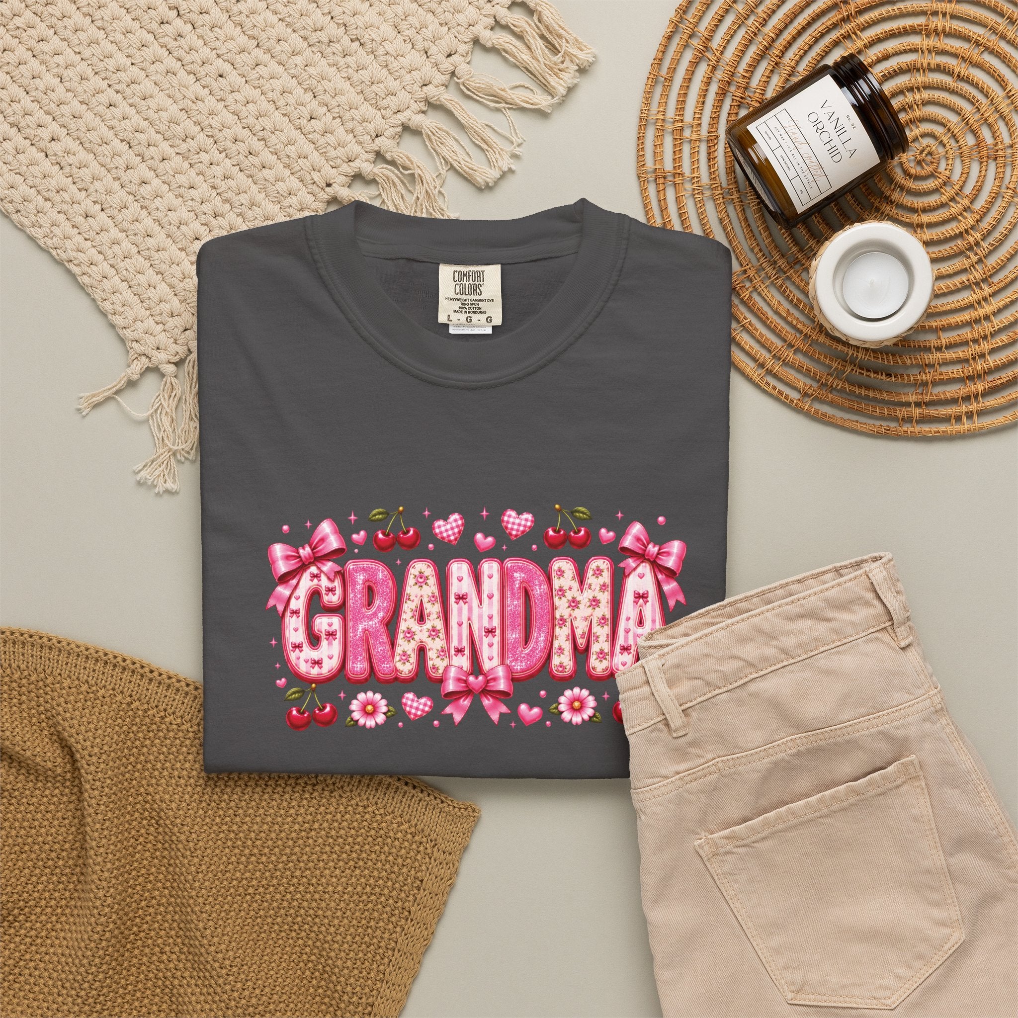 GRANDMA Floral Heart T-Shirt