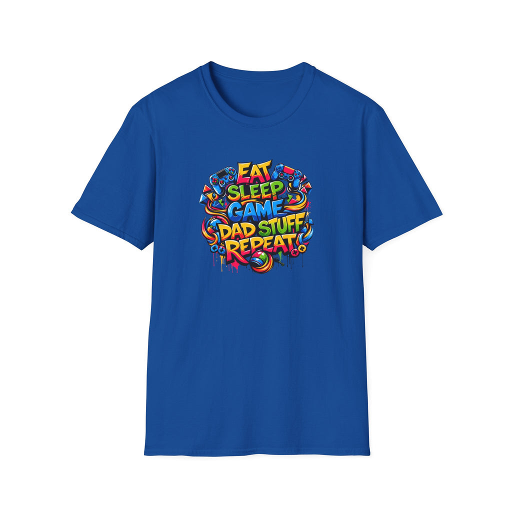 “Eat Sleep Game Dad Stuff Repeat” T-Shirt