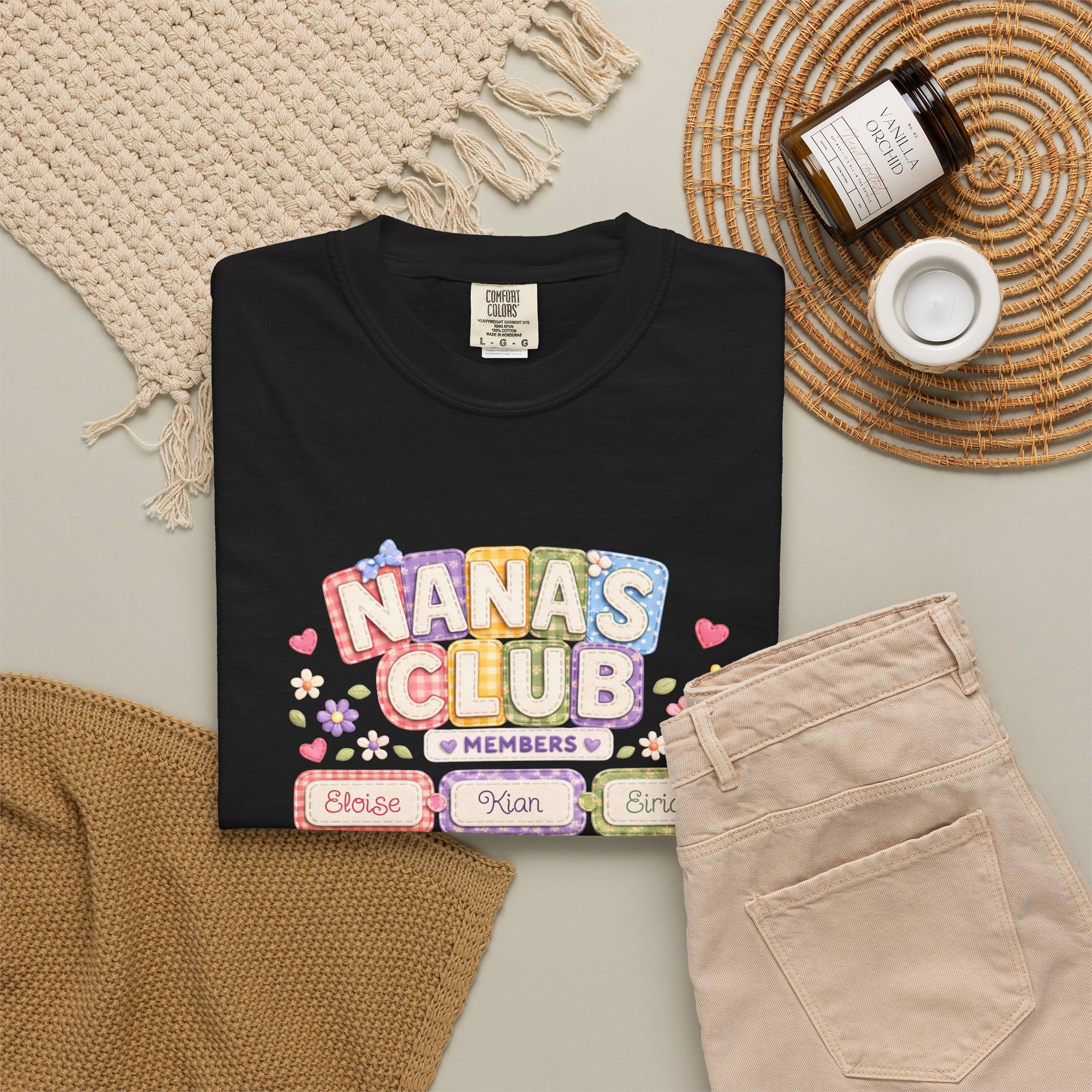 Nana's Club T-Shirt — 'Nana's Little Loves' Cute Floral Grandma Tee