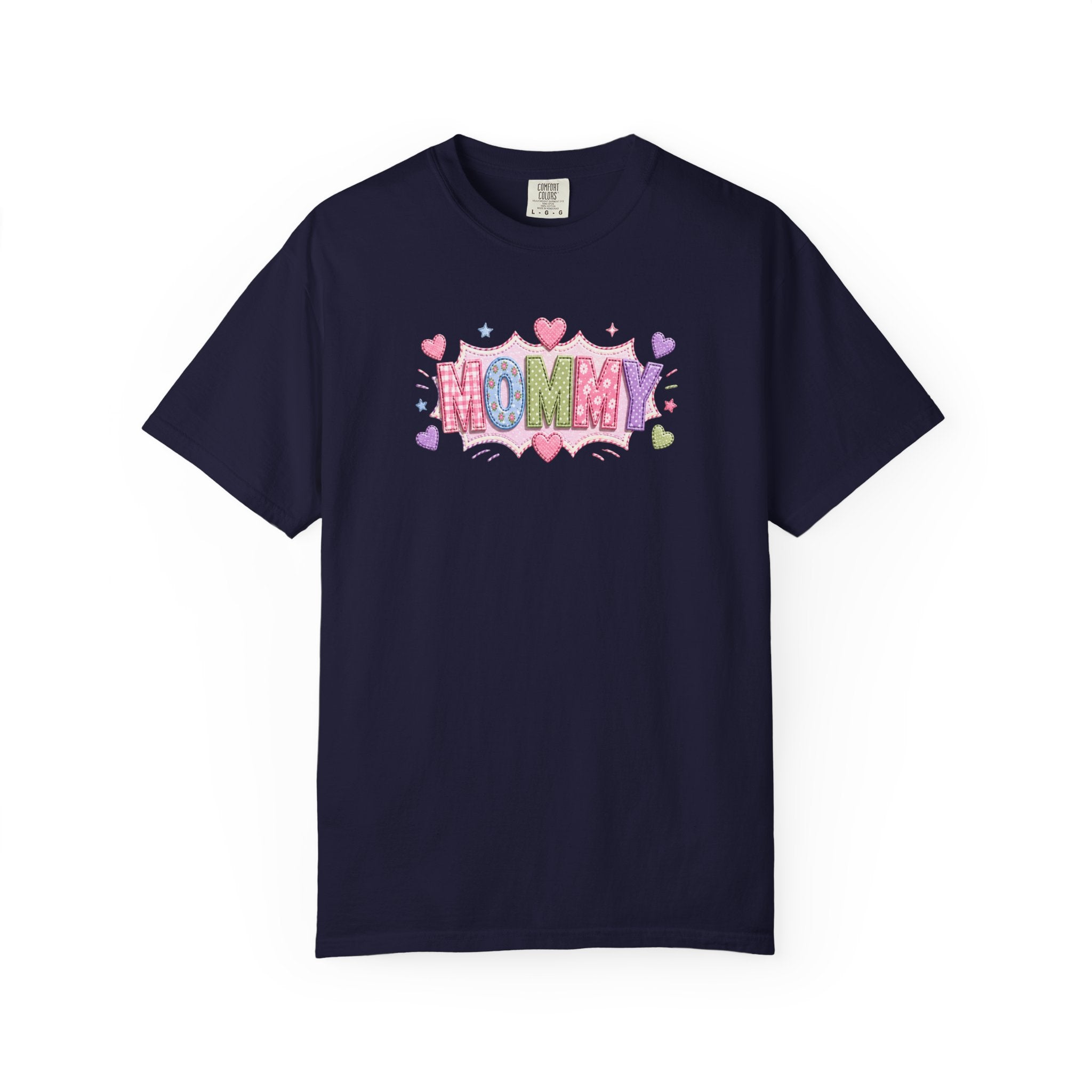 Mommy Hearts T‑Shirt — Cute Pastel 'MOMMY' Graphic Tee for Mother's Day & New Moms