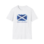 Made in Scotland T-Shirt — Watercolor Saltire Flag Tee