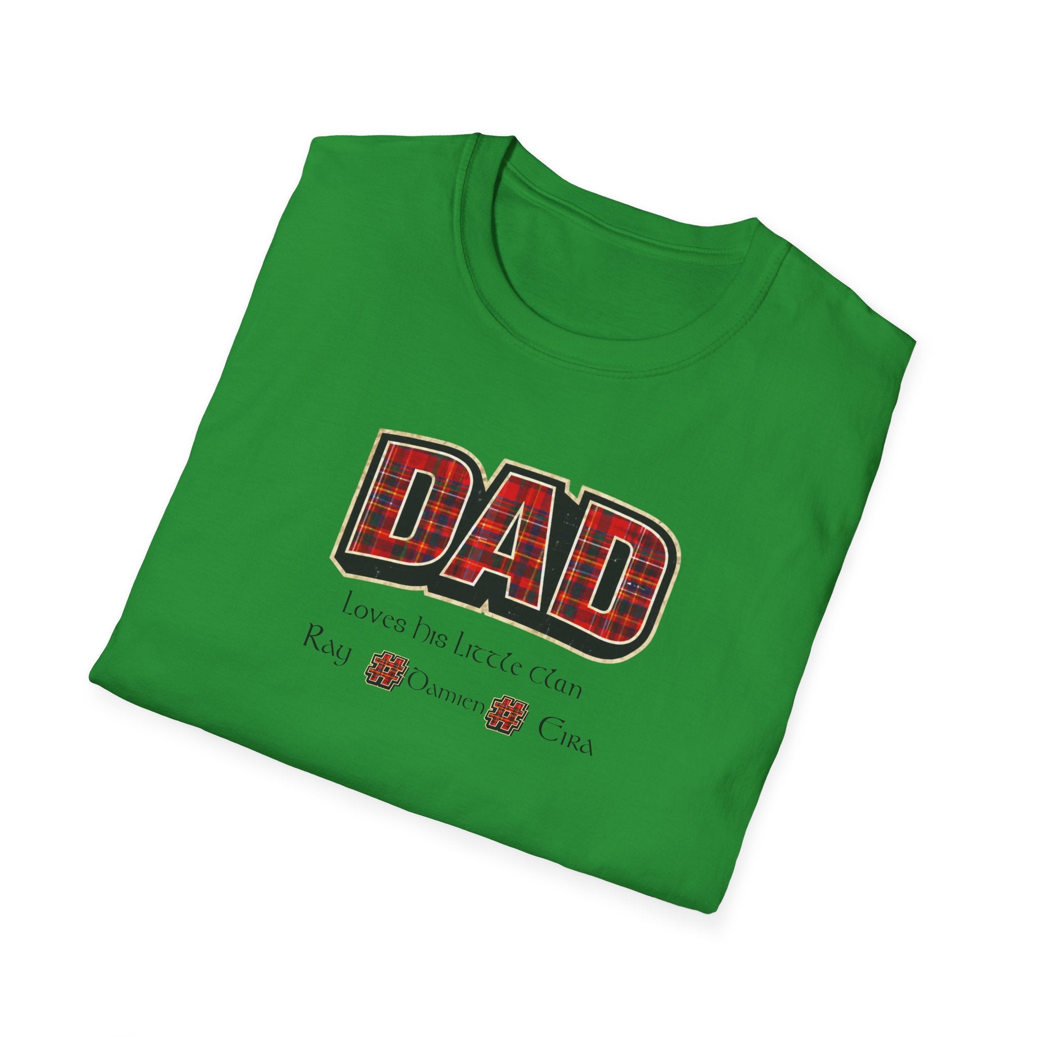 Dad Plaid Design T-Shirt – Rustic Father’s Day Gift