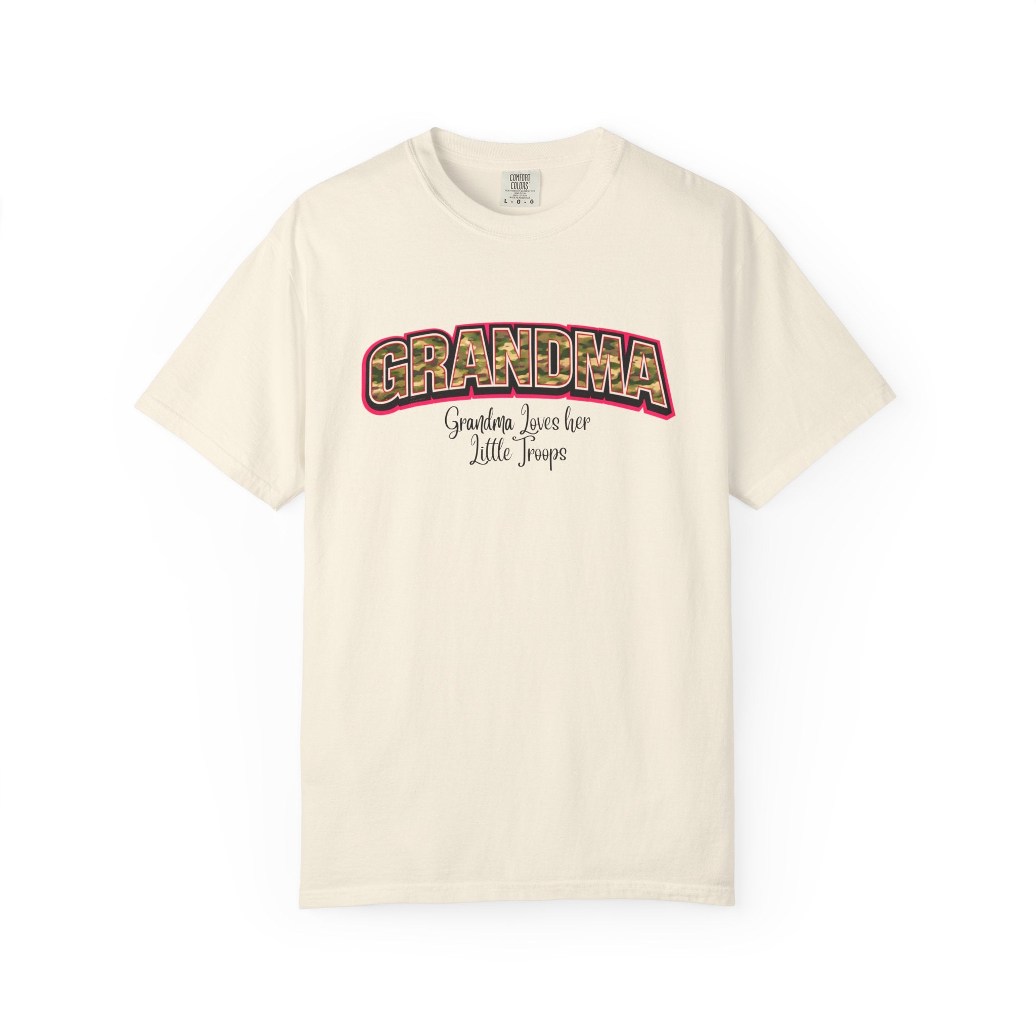 Grandma Floral Retro Tee — "Grandma: Grandkids Love Her a Little Teacup"
