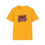 Super Grandpa T-Shirt Union Jack/England themed – Retro Comic Style Father’s Day Gift for Grandfathers