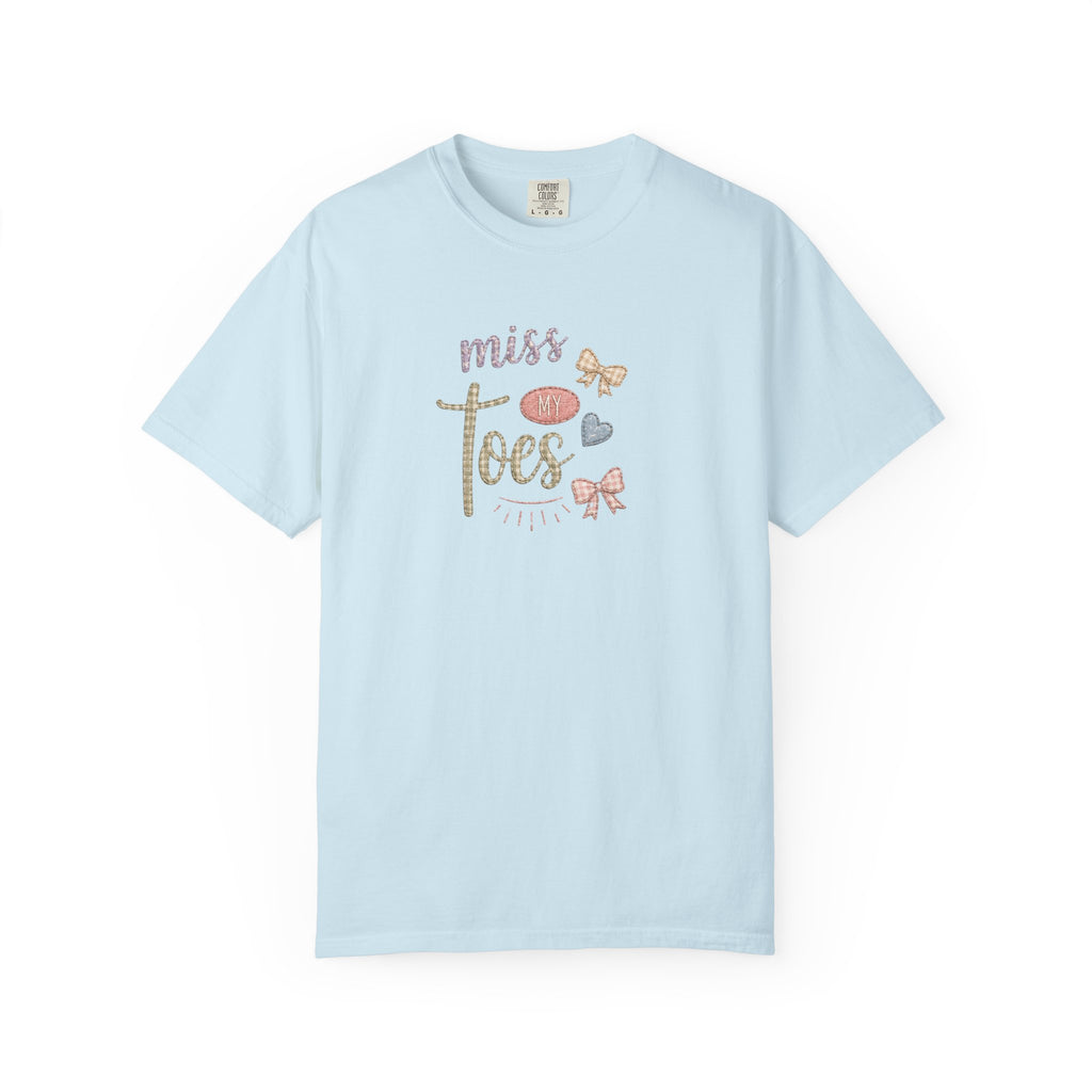 Miss My Toes Graphic T-Shirt – Cute Baby Feet & Bows Tee