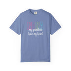 Nana Pastel Rainbow Tee — 'NANA' Floral Outline Grandma T-Shirt