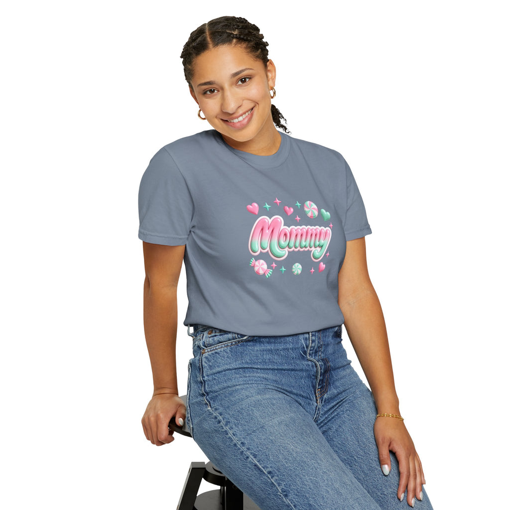Mommy Pastel Candy Script T-Shirt