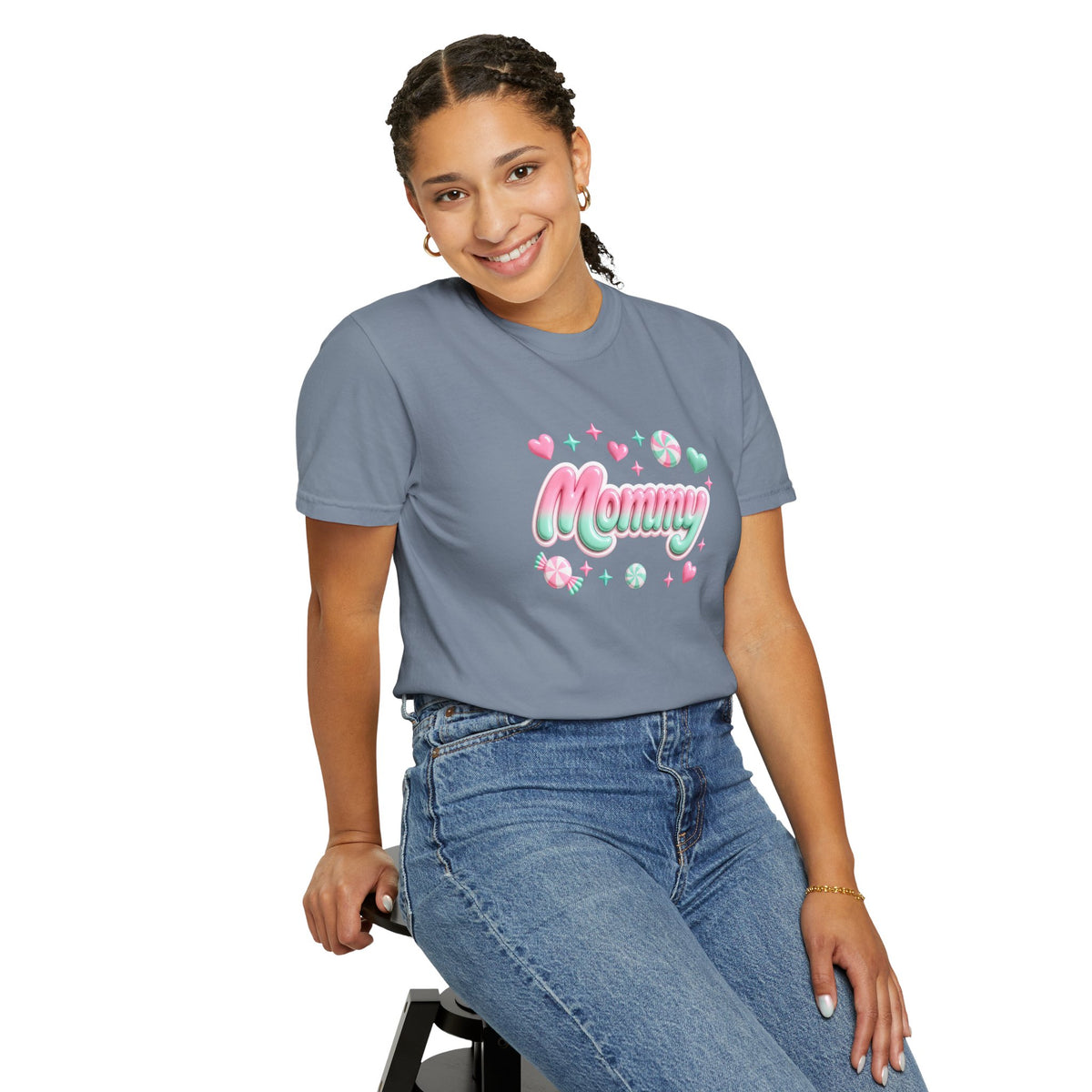 Mommy Pastel Candy Script T-Shirt