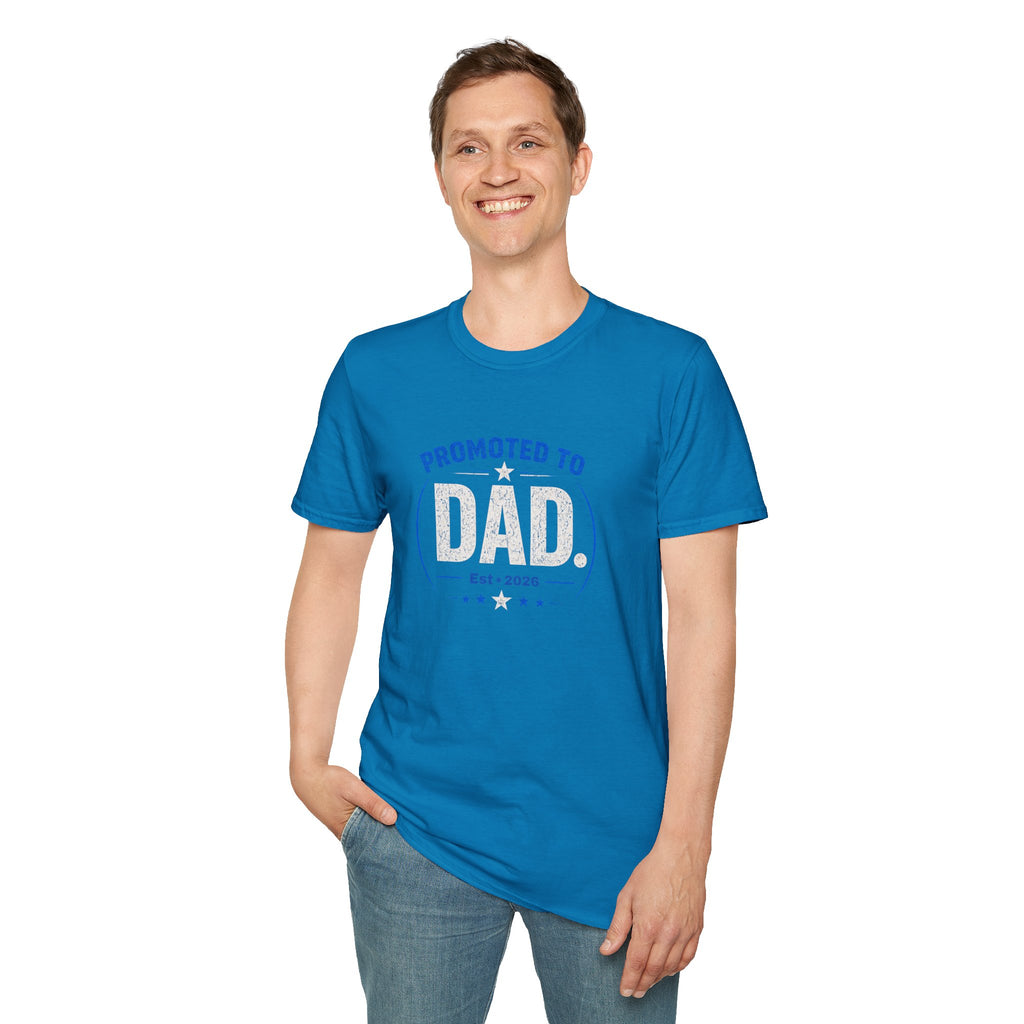 Promoted to Dad T-Shirt — New Dad Announcement Gift