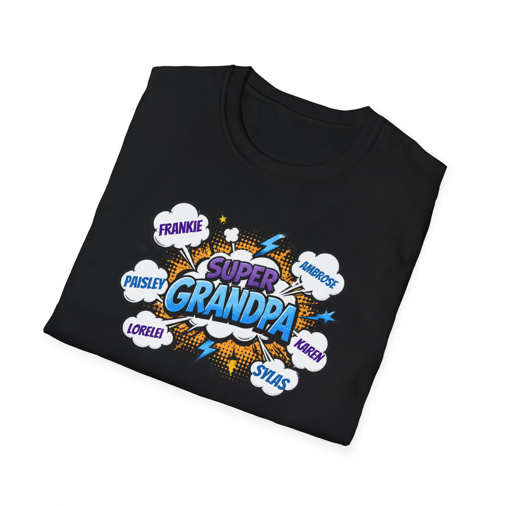 Super Grandpa Comic T-Shirt — "Super Grandpa" Funny Gift for Grandfathers