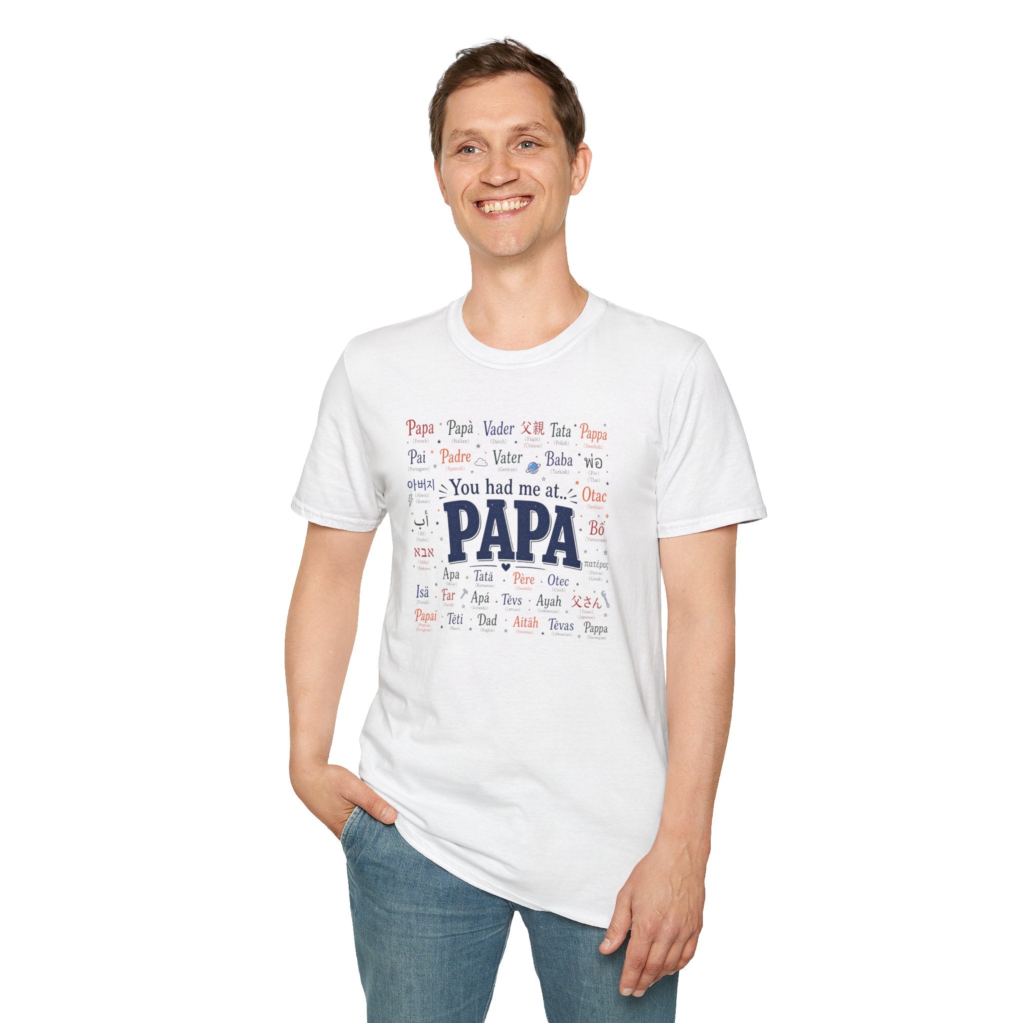 Papa Word Cloud T-Shirt — 'You had me at PAPA' Father's Day Gift