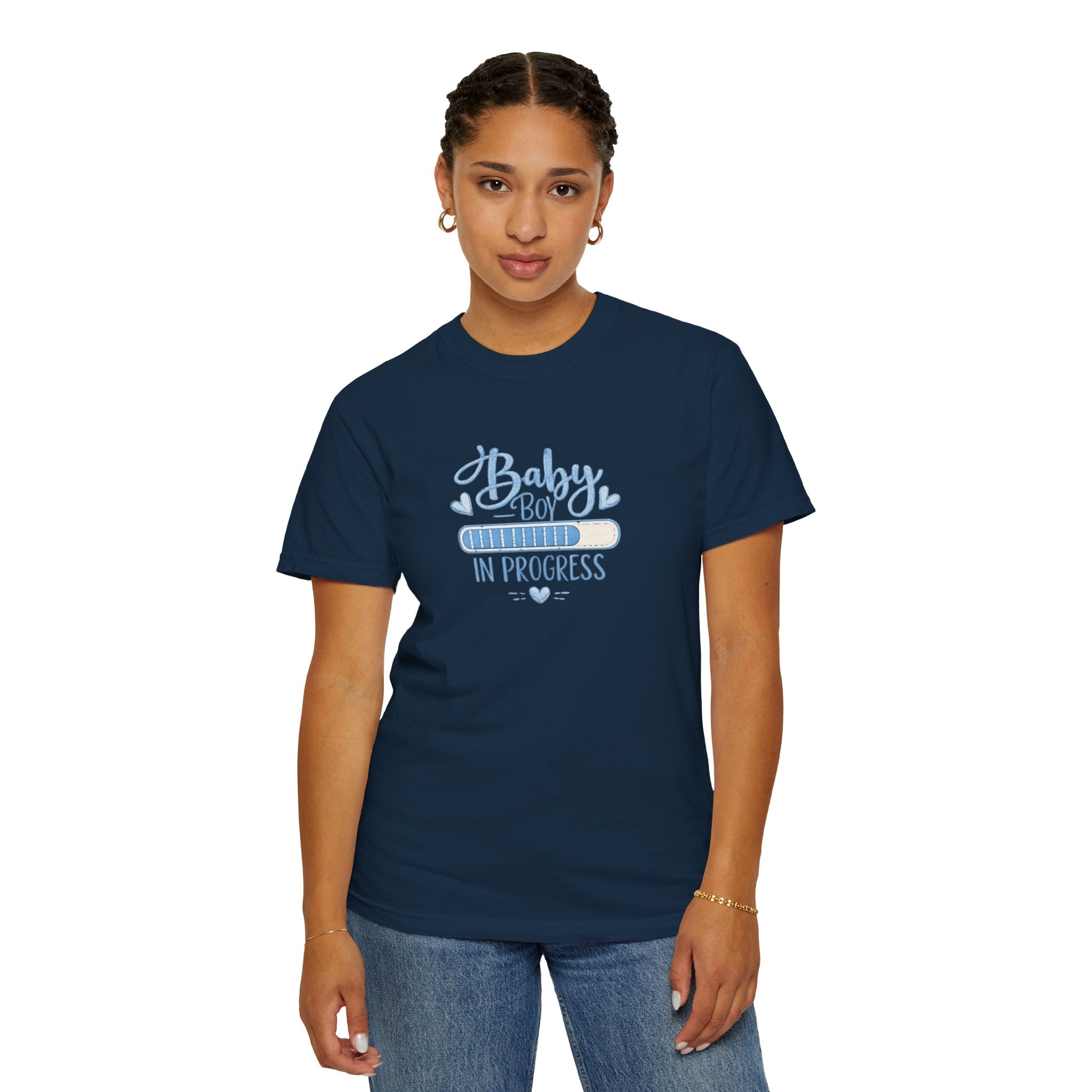 Baby Boy In Progress T-Shirt — Pregnancy Announcement Tee